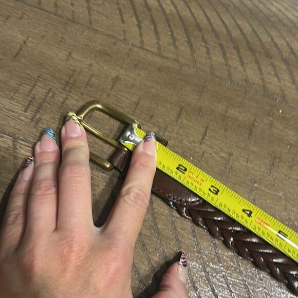 Men’s full grain leather braided belt size XL 42-44 - Picture 9 of 10